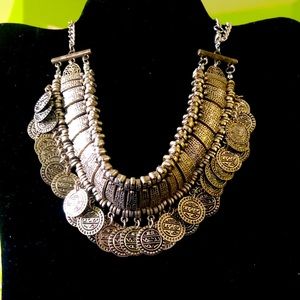 Bohemian. Tassel Collar Necklace